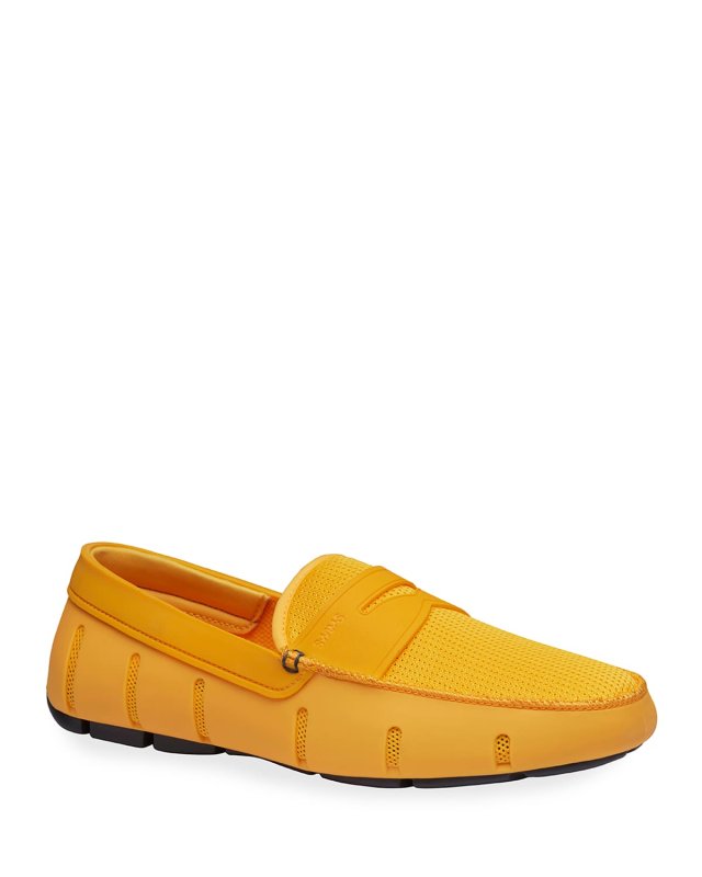 Men's Mesh/Rubber Penny Driver Loafers